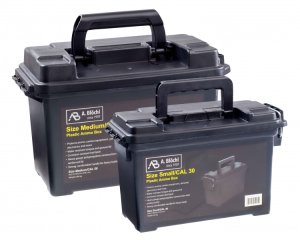 Munitionskiste Gr. 2 abschliessbar 35x18x22cm schlagfester Kunststoff SCHWARZ –Transportbox Ammo