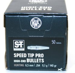 50 Stück NEUE RWS Geschosse - Speed Tip Professional .264 6,5MM 6.5 - 9,1g / 140gr | hohe Präzision!