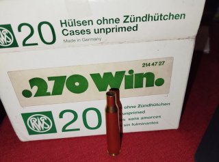 Nagelneu RWS Hülsen im Kaliber .270 Winchester