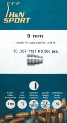 500St. H&N Geschosse .357 TC HS 127grs - 9MM | Haendler&Natermann High Speed | Bleigeschosse, Flach