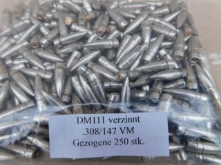 .30/.308/147grs Geschosse DM111 Vollmantel 250 Stk #SSZ Berka