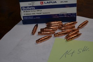 Wiederladen Geschosse 308 Lapua Subsonic Rest