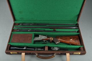 Merkel 353RS Seitenschloss Bockbüchsflinte Bockdoppelbüchse Bockdoppelflinte im Set