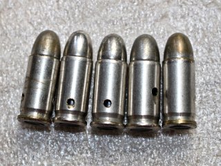 5 Stück ORIG. ZOLL FN10/22 - HK4 EX-PATRONEN aus den 60er Jahren 7,65er von F.N.