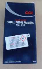 1000stk CCI Small Pistol Magnum Zündhütchen No.550 #SSZ Berka
