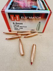 6,5/.264-140grs ELD-Match Hornady Geschosse 100 Stk. No. 26331 #SSZ Berka