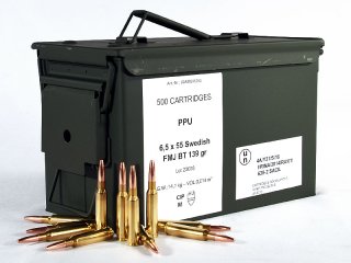6,5x55/139grs. PPU A-083 Swedish FMJBT 500 Stk. Nato Kiste A-083# SSZ Berka