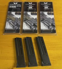 drei Wilson Combat ETM 10-Schuss-Magazine für 1911 in 9mm x 19, Colt, Vickers
