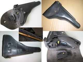 Ledertasche, Koffertasche für die P 04 Marine. Mauser, Erfurt, DWM, Krieghoff.