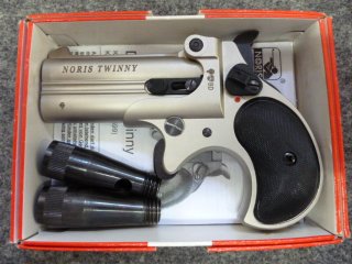 1 Gas-/schreckschuss Derringer Noris Twinny, Kal. 9mmR.K.