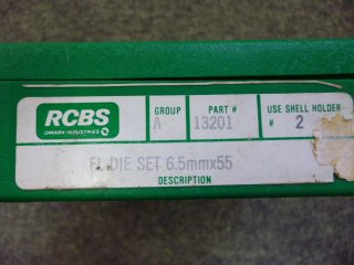 1 RCBS FL-DIE SET 6,5x55