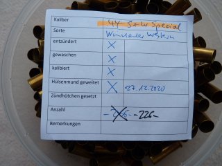 Hülsen für Patrone .44 S&W Special