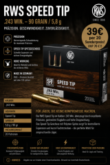 RWS Speed Tip .243 Win. 15.000 Schuss vorhanden