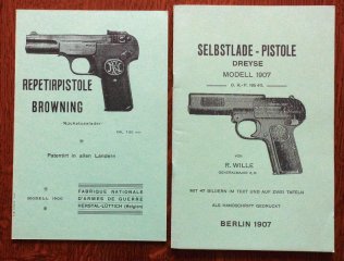Bedienungsanleitungen für Dreyse 1907 und eine FN 7,65mm