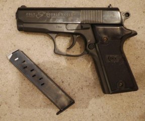 Neuwertig: SRS, PTB, Gas / Knall / Platz Pistole Colt Double Eagle, 9mm P.A.K.