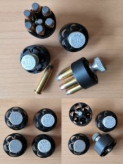 4 Speedloader HKS Mod. 10 / 10-A, 6 Rds. .38/.357 - für Medium Size von S&W, DW, Taurus u.a.