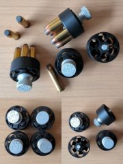 4 Speedloader HKS Mod. M3 / MK3-A, 6 Rds. .38/.357 - für Medium Size von Colt & Ruger