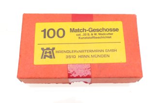 Match Geschosse Haendler & Natermann H&N .32 S&W Wadcutter