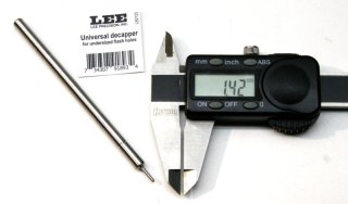 LEE UNDERSIZED Decapping Pin #91893 Zündhütchenausstoßer-Stift KLEIN 0.055'' 1,4MM für Nontox Zünder