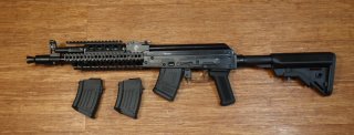 SL-Büchse 7,62x39 SDM AK-104s 12,5"/ 322mm Lauf/ 14mm Montageschien - Alu 4-Rail-System (AKM/AK47)