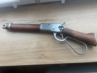Denix Dekomodell Winchester Mare's Leg Kurzversion Grau - Holzschaft