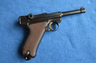 PISTOLE 08 byf 42 MAUSER 9x19 MIT BESCHUSS