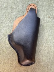 Lederholster, schwarz, mit Clip und Sicherungslasche, geeignet z.B. für PPK