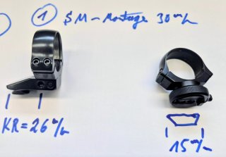 Schwenkmontage Oberteile , 30mmRinge