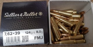 7,62x39/124 FMJ S&B 50 Stk. Messinghülse