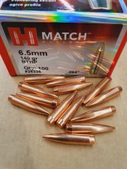 6,5mm/.264-140grs HPBT Hornady 26335 Geschosse 100 Stk.