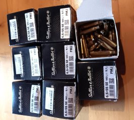 Ca. 400 Hülsen S&B 6,5x55 einmal abgeschossen
