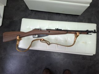 Mosin Nagant Gewehr mit Klappbajonett Co2 cal 4,5mm BB neuwertig mit Riemen